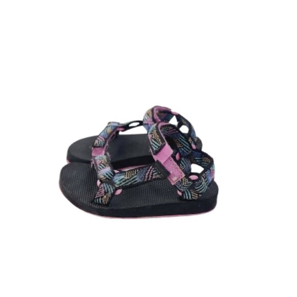 Teva Girls' Borderless Black Original Universal Slingback Sports Sandal Size 12 - Picture 1 of 5